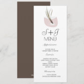 Menu de mariage terrarium de plante aérienne botan (Devant / Derrière)
