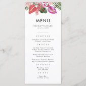 Menu de mariage tropical (Devant)