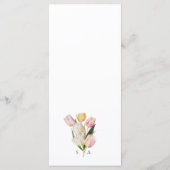 Menu de mariage Tulip (Dos)
