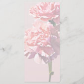 Menu de mariage Two Pink Carnations (Dos)