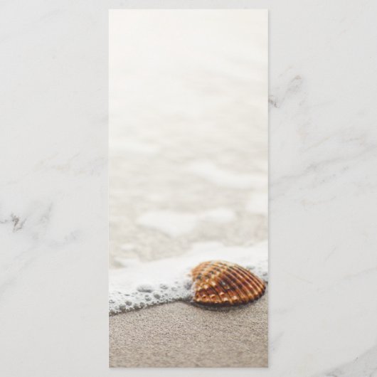 Menu de mariage Vagues de plage (Dos)