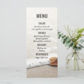 Menu de mariage Vagues de plage (Debout devant)