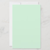 Menu de mariage vert de mer de la piscine de marée (Dos)