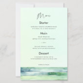 Menu de mariage vert de mer de la piscine de marée (Devant)