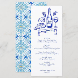 Menu de mariage vin et fromage Bon Appetit de la C