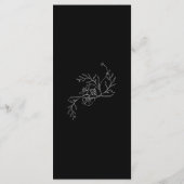 Menu de Mariage Vintage noir (Dos)