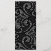 Menu de Mariage Vintage noir gothique (Dos)