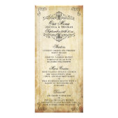 Menu De Mariage Vintage Ornat Flourish (Devant)