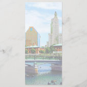 Menu de mariage vue du parc Waterplace (Dos)