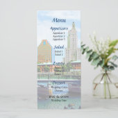 Menu de mariage vue du parc Waterplace (Debout devant)