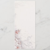 Menu de Mariages floraux rose ivoire (Dos)