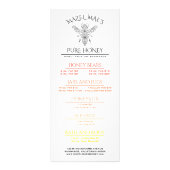 Menu de miel Apiary personnalisé (Devant)