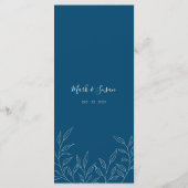 Menu de minimalisme de laisser le Mariage chinois  (Dos)