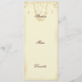 Menu de "Mlle Bennet" (Dos)