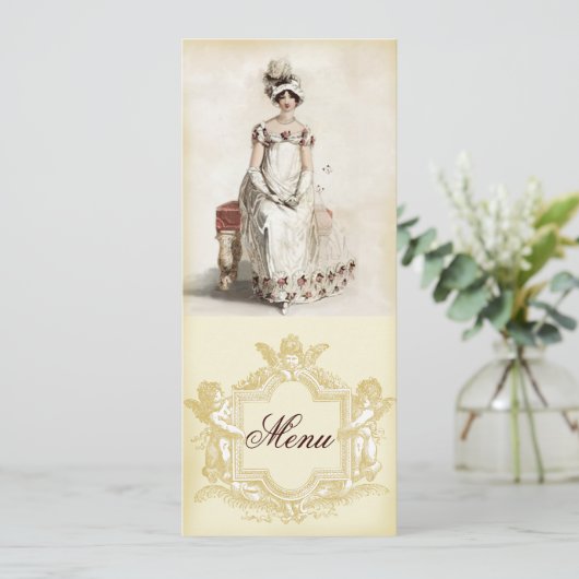 Menu de "Mlle Bennet" (Debout devant)
