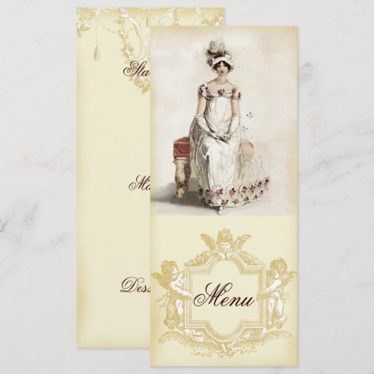 Menu de "Mlle Bennet" (Devant / Derrière)