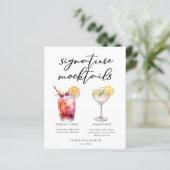 Menu de Mocktails Signatures Mignons Shirley Templ (Debout devant)