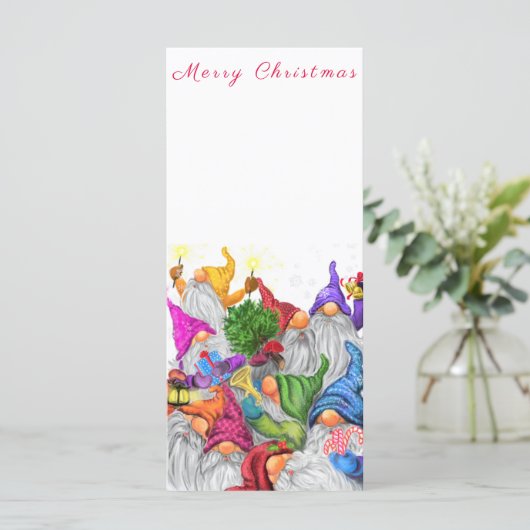 Menu de Noël Bonne fête des Gnomes (Debout devant)