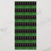 Menu de Noël chic noir et or avec arbre de Noël (Dos)