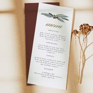 Menu de NOEL de mariage de vacances de baie d'hive