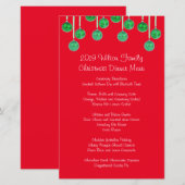 Menu de Noël en famille à conserver (Devant / Derrière)