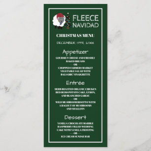 Menu de Noël Fleece Navidad, style espagnol