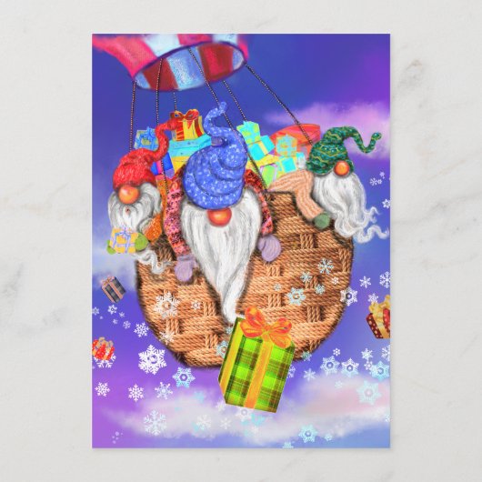 Menu de Noël Gnomes, Balloon donne des cadeaux (Dos)