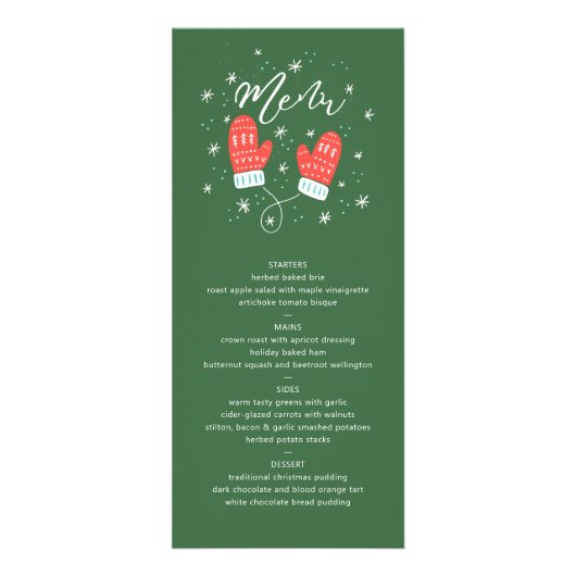 Menu de Noël Hygge Mittens (Devant)