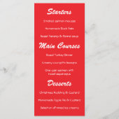 Menu de Noël magique (Dos)