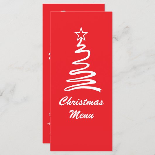 Menu de Noël magique (Devant / Derrière)