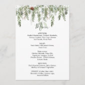 Menu de Noël Mariage Winter Greenery (Devant)