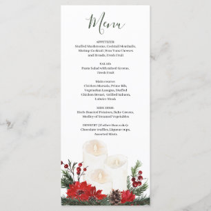 Menu de Noël Mariage Winter Greenery