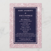 Menu de parties scintillant bleu marine Abstraite (Devant)