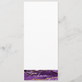 Menu de Parties scintillant Purple Gold avec nom p (Dos)