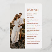 Menu de photos latérales Invitation en feuille vér (Recto)