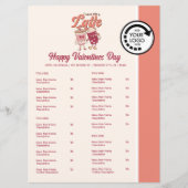 Menu de plats à emporter sur le thème de la Saint- (Devant)