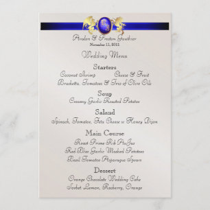 Menu de prince et de princesse Blue Jewel Crest