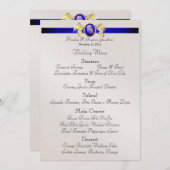 Menu de prince et de princesse Blue Jewel Crest (Devant / Derrière)