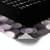 Menu de prix de service de glamour Impression sur  (Coin)