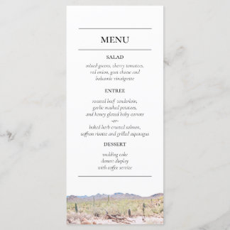 Menu de réception Arizona Desert