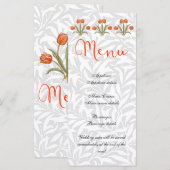 Menu de réception de mariage (Devant / Derrière)