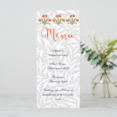 Menu de réception de mariage (Debout devant)