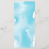 MENU DE RÉCEPTION DE MARIAGE aquarelle bleu aqua m (Dos)