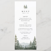 Menu de réception de mariage au pin de la forêt de (Devant)