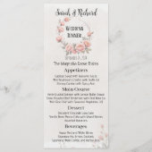 Menu de réception de mariage blanc lumineux de la (Dos)