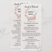 Menu de réception de mariage blanc lumineux de la (Devant / Derrière)