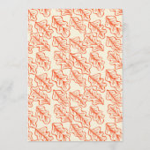 Menu de réception de mariage champêtre orange et s (Dos)