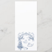 Menu de réception de mariage charmant Pont Blue Sw (Dos)