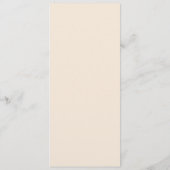 Menu de réception de mariage crème écriture cursiv (Dos)