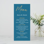 Menu de réception de mariage de destination Blue & (Debout devant)